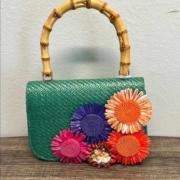 Haute Hippie Handbags - 💚💜🧡 Haute Hippie Bag with Floral Accents 🌸🌼